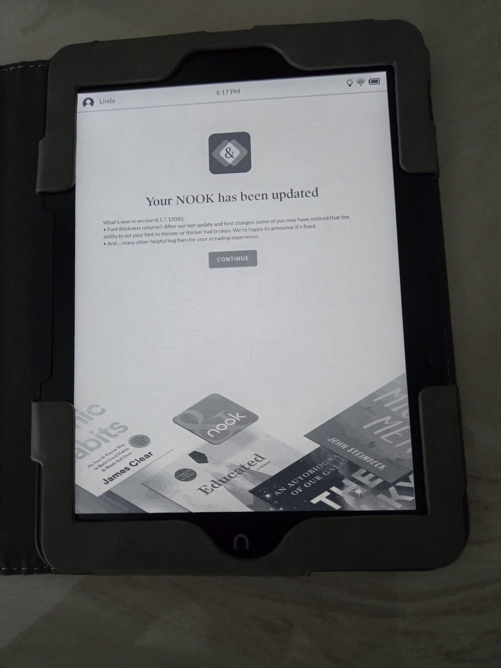 Barnes & Noble Tablet in Black - Protective Case Included